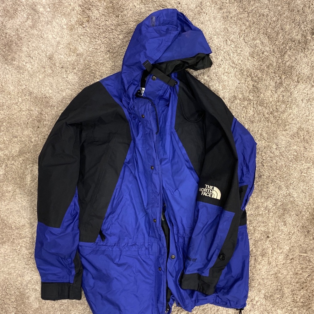 North Face Gortex Jacket Shell in Purple Black XL